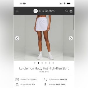 Lululemon Hotty hot high rise skirt